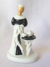 Vintage Fred HARVEY GIRL Railroad Hand Painted China Miniature Figurine - Additional view 2