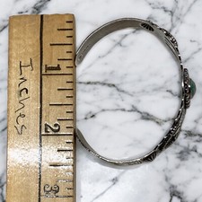 Native American Sterling Silver Bell Trading Fred Harvey Era Turquoise Bracelet - Additional view 16