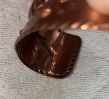 SOLID COPPER Cuff Bracelet Fred Harvey Era Thunderbird Native American Vtg - Additional view 7
