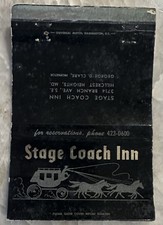 3 Big Matchbook Covers Fred Harvey Restaurants Sparky's Liquors Stage Coach Inn - Additional view 1