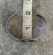OLD FRED HARVEY ERA THUNDERBIRD Navajo Turquoise  Sterling silver Bracelet - Additional view 12