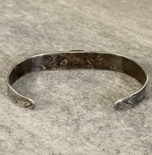 Old Vintage Fred Harvey Era Navajo Turquoise  Sterling silver Bracelet - Additional view 6