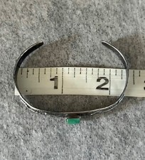 Old Vintage Fred Harvey Era Navajo Turquoise  Sterling silver Bracelet - Additional view 8