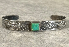 Old Vintage Fred Harvey Era Navajo Turquoise Sterling silver Bracelet