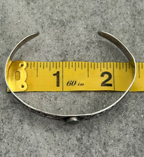 Vintage Fred Harvey Era Navajo Turquoise Gila monster Coin silver Bracelet - Additional view 12