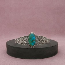 fred harvey era sterling silver vintage turquoise arrows cuff bracelet size 6in