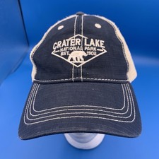 Crater Lake Hat Cap Strap Back Embroidered National Park USA Outdoors Mens