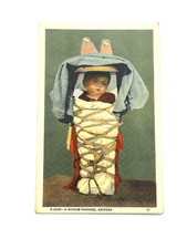 Fred Harvey Postcard Navajo Papoose Arizona H-2245 Unused