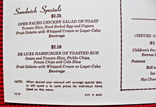 1971 Santa Fe Railroad Kachina Doll Lunch Menu Fred Harvey Railway Train Dining - Additional view 12