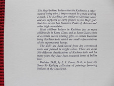 1971 Santa Fe Railroad Kachina Doll Lunch Menu Fred Harvey Railway Train Dining - Additional view 5