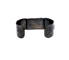 Fred Harvey Era Eagle Watch sterling silver cuff bracelet 40.75g - Additional view 3