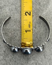Vintage FRED HARVEY ERA Navajo CONCHO DOME Sterling Silver Bracelet - Additional view 11