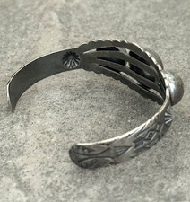 Vintage FRED HARVEY ERA Navajo CONCHO DOME Sterling Silver Bracelet - Additional view 8
