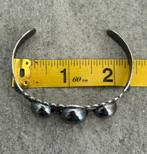 Vintage FRED HARVEY ERA Navajo CONCHO DOME Sterling Silver Bracelet - Additional view 10