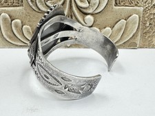 VTG Old Fred Harvey Navajo Sterling Silver Big Picture Jasper 48g Cuff Native - Additional view 4