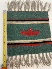 Chimayo Fred Harvey Green Wool Table Mat Hanging Thunderbird Southwest 8