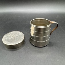 Vintage FRED HARVEY Collapsible Metal Tin Camping Rail Road Cup 35C - Additional view 1