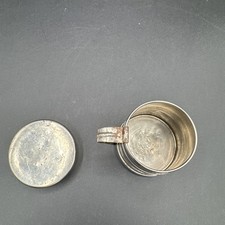 Vintage FRED HARVEY Collapsible Metal Tin Camping Rail Road Cup 35C - Additional view 3