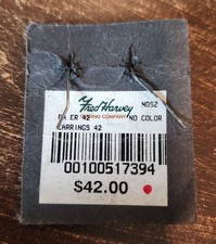 Fred Harvey Trading Company Era NAVAJO Sterling Silver Earrings - Additional view 1
