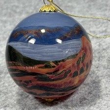 Death Valley National Park Ornament Hand Painted Scenic Ball Fred Harvey Boxed - Additional view 3