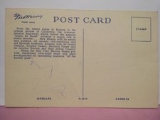 Fred Harvey Hotel mileage chart map postcard US Southwest 1939 - Additional view 1