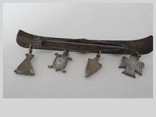 Vintage Fred Harvey Era Pin Brooch with dangles 3.5
