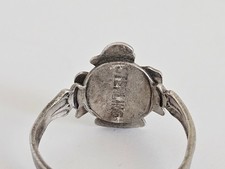 Old Vintage Fred Harvey Era Sterling Silver Thunderbird Crossed Arrows Ring Adj - Additional view 4
