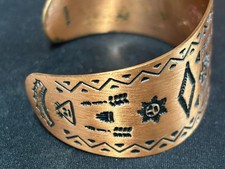 Vintage Copper Fred Harvey Era Southwest Cuff Bracelet - Additional view 3