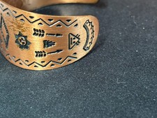 Vintage Copper Fred Harvey Era Southwest Cuff Bracelet - Additional view 6