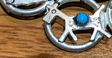 🔥HUGE Antique Fred Harvey-era Native American Cabochon Turquoise Silver Lot 61g - Additional view 4
