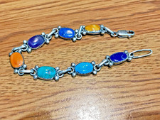 🔥HUGE Antique Fred Harvey-era Native American Cabochon Turquoise Silver Lot 50g - Additional view 14