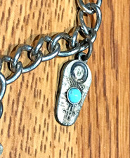 🔥HUGE Antique Fred Harvey-era Native American Cabochon Turquoise Silver Lot 50g - Additional view 16