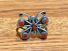 🔥HUGE Antique Fred Harvey-era Native American Cabochon Turquoise Silver Lot 50g - Additional view 5