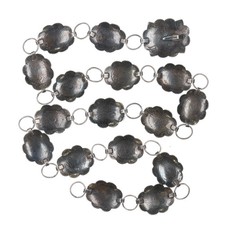 c1940's Navajo Fred Harvey sterling silver link concho belt hand stamped - Additional view 1