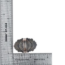 sz7 40's-50's Fred Harvey Cerrillos Turquoise sterling silver snake eye ring - Additional view 5