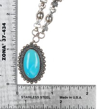 Vintage Fred Harvey type Sterling and turquoise necklace - Additional view 5