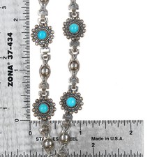 Vintage Fred Harvey type Sterling and turquoise necklace - Additional view 6