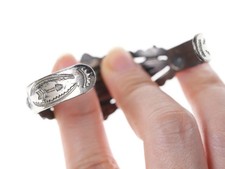 Bell Trading Post Fred Harvey Era Sterling silver turquoise cuff bracelet - Additional view 3