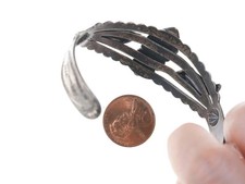 Bell Trading Post Fred Harvey Era Sterling silver turquoise cuff bracelet - Additional view 4