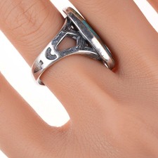 Sz10 Vintage Fred Harvey Era sterling and turquoise ring - Additional view 2