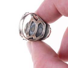 Sz10 Vintage Fred Harvey Era sterling and turquoise ring - Additional view 3