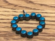 🔥HUGE Antique Fred Harvey-era Native American Cabochon Turquoise 925 Silver Lot - Additional view 11