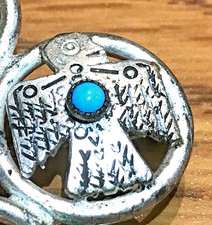 🔥HUGE Antique Fred Harvey-era Native American Cabochon Turquoise 925 Silver Lot - Additional view 16