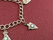 🔥Antique Fred Harvey-era Native American Cabochon Turquoise 925 Silver Lot of 3 - Additional view 3