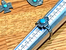 🔥Antique Fred Harvey-era Native American Cabochon Turquoise 925 Silver Lot of 3 - Additional view 8