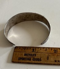 Vintage Navajo Old Pawn Fred Harvey Era Turquoise Sterling Silver Cuff Bracelet - Additional view 6