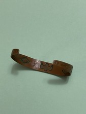 Fred Harvey Era Copper Thunderbird Cuff Bracelet Navajo Bell Trading Stamped 6