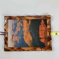 VTG Grand Canyon Wooden Plaque Picture Fred Harvey Souvenir Arizona Lacquered - Additional view 5