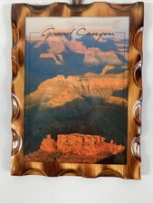 VTG Grand Canyon Wooden Plaque Picture Fred Harvey Souvenir Arizona Lacquered - Additional view 9
