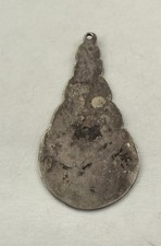 Unusual Antique Fred Harvey Sterling Silver Tooled Bag Tag Fob Pendant - Additional view 2